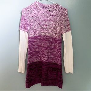 Purple knit Sweater Dress